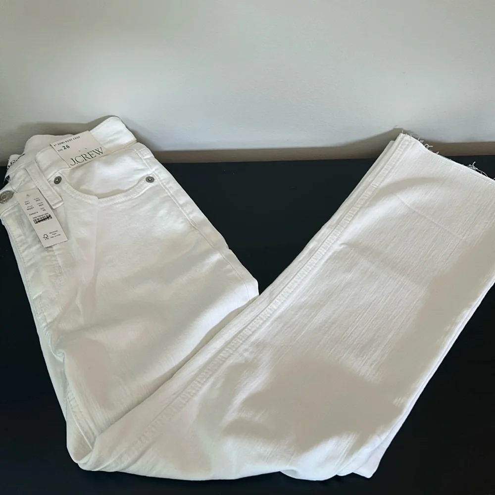 J Crew 9" demi-boot crop jean BQ301 Size 26 White - Picture 4 of 9